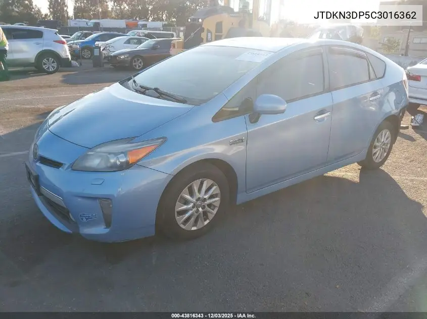JTDKN3DP5C3016362 2012 Toyota Prius Plug-In Advanced