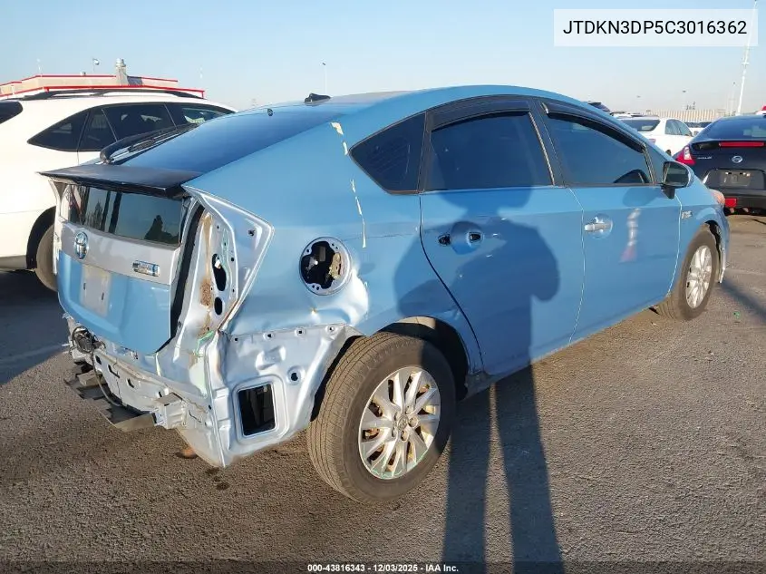 JTDKN3DP5C3016362 2012 Toyota Prius Plug-In Advanced