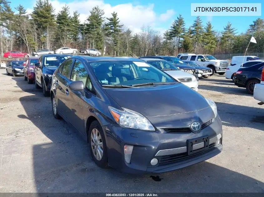 JTDKN3DP5C3017141 2012 Toyota Prius Plug-In Advanced