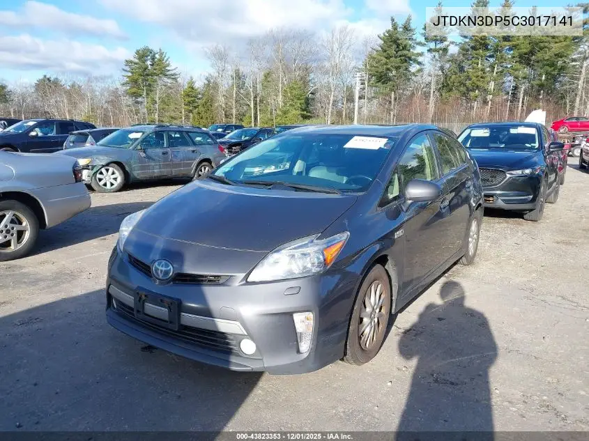 JTDKN3DP5C3017141 2012 Toyota Prius Plug-In Advanced