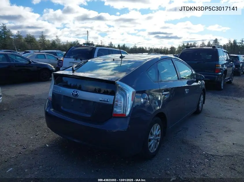 JTDKN3DP5C3017141 2012 Toyota Prius Plug-In Advanced