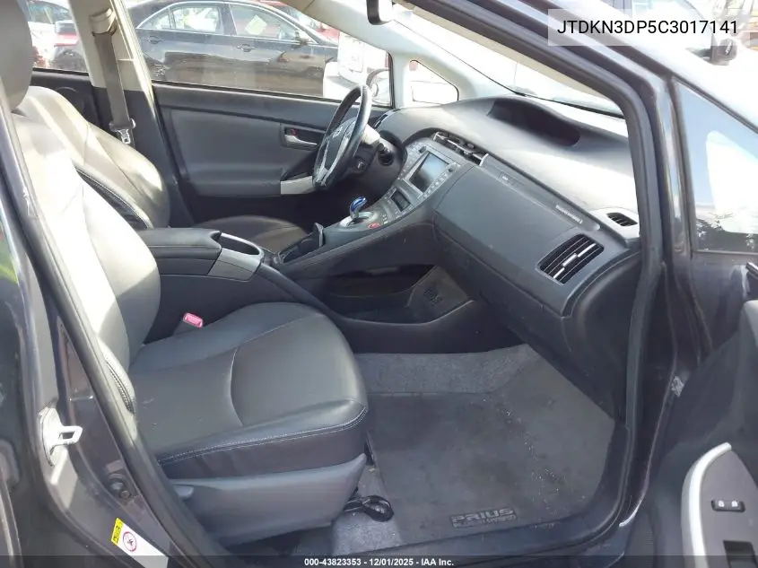 JTDKN3DP5C3017141 2012 Toyota Prius Plug-In Advanced