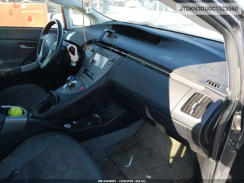 JTDKN3DU0C1523560 2012 Toyota Prius Four