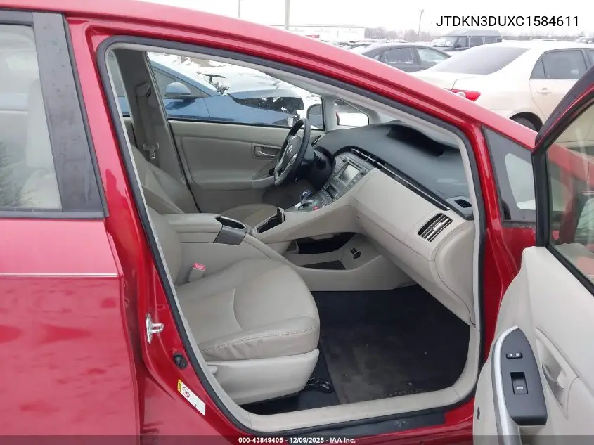 JTDKN3DUXC1584611 2012 Toyota Prius Four