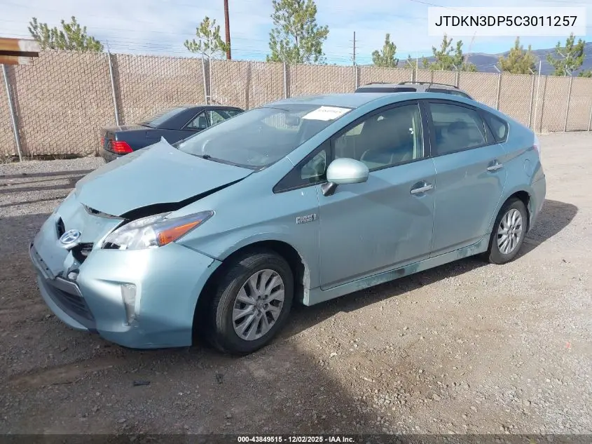 JTDKN3DP5C3011257 2012 Toyota Prius Plug-In