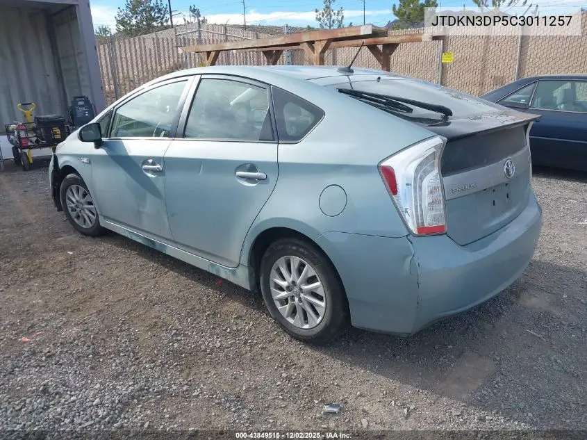 JTDKN3DP5C3011257 2012 Toyota Prius Plug-In