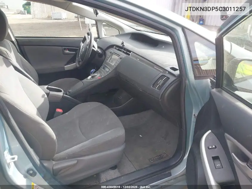 JTDKN3DP5C3011257 2012 Toyota Prius Plug-In
