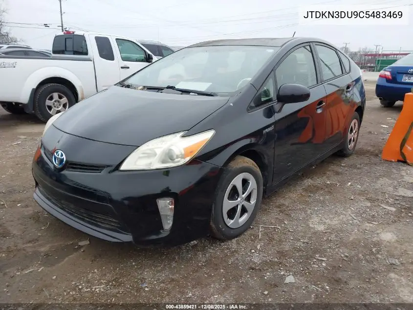 JTDKN3DU9C5483469 2012 Toyota Prius Three