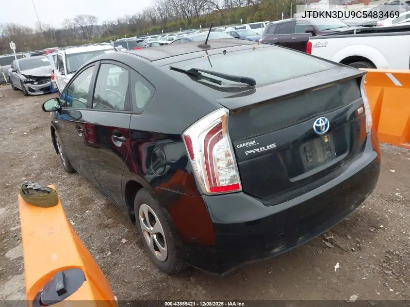 JTDKN3DU9C5483469 2012 Toyota Prius Three
