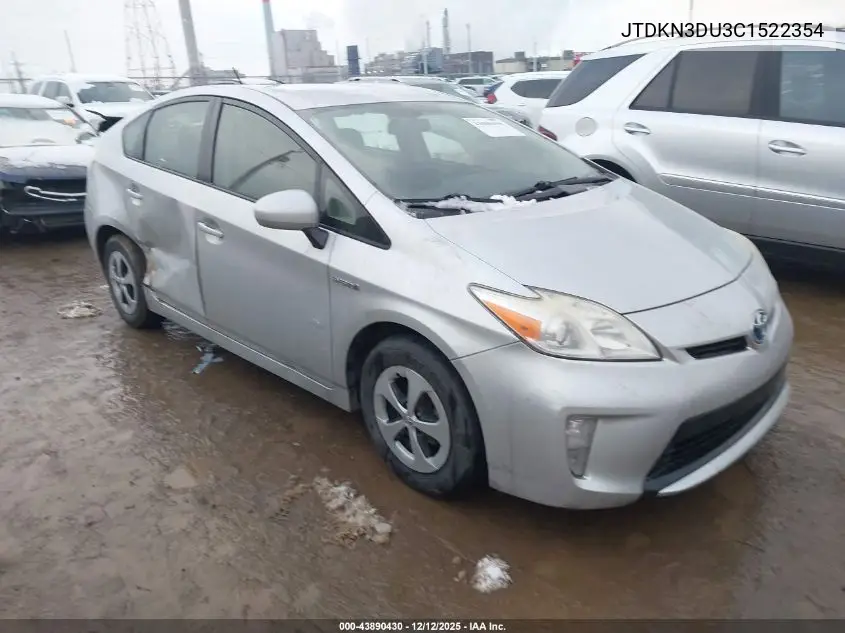 JTDKN3DU3C1522354 2012 Toyota Prius Two