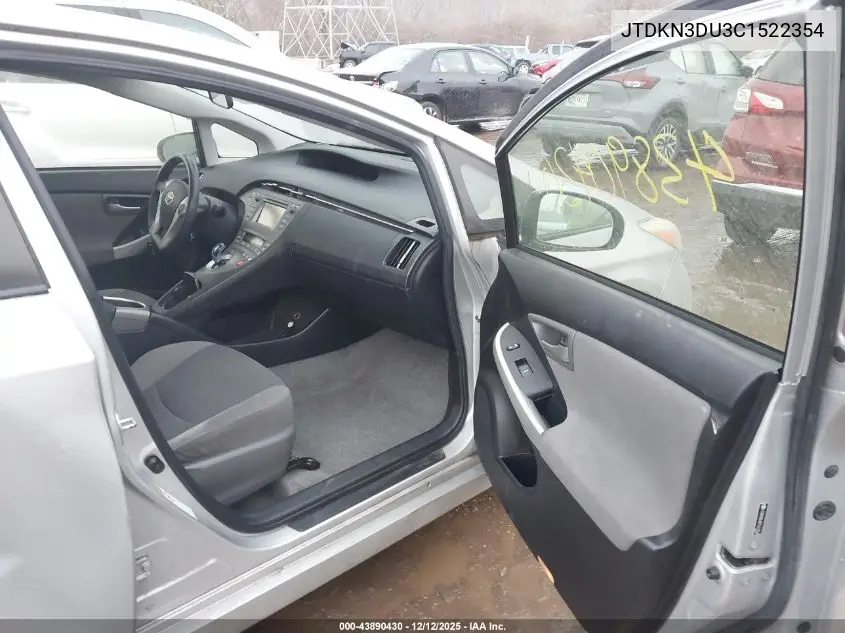 JTDKN3DU3C1522354 2012 Toyota Prius Two