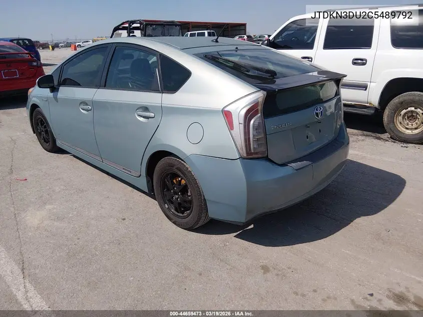 JTDKN3DU2C5489792 2012 Toyota Prius Two
