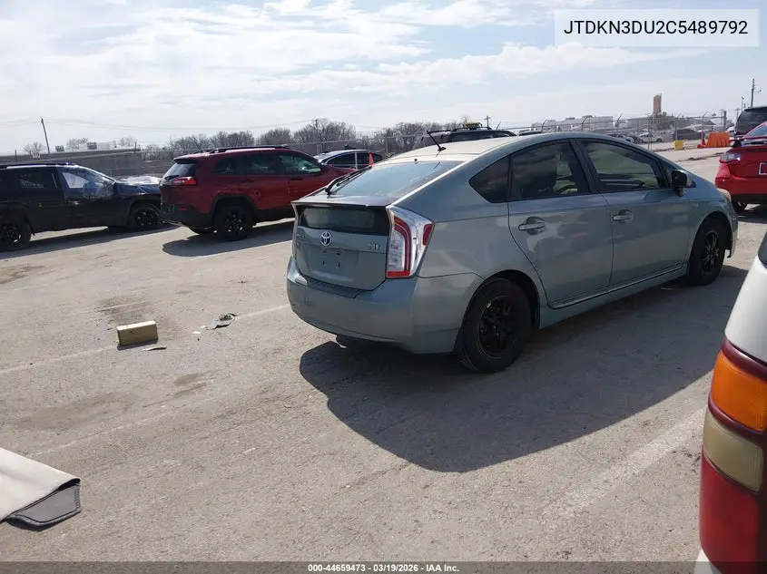 JTDKN3DU2C5489792 2012 Toyota Prius Two