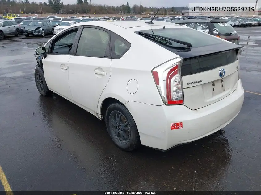 JTDKN3DU7C5529719 2012 Toyota Prius Three