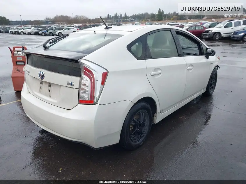 JTDKN3DU7C5529719 2012 Toyota Prius Three