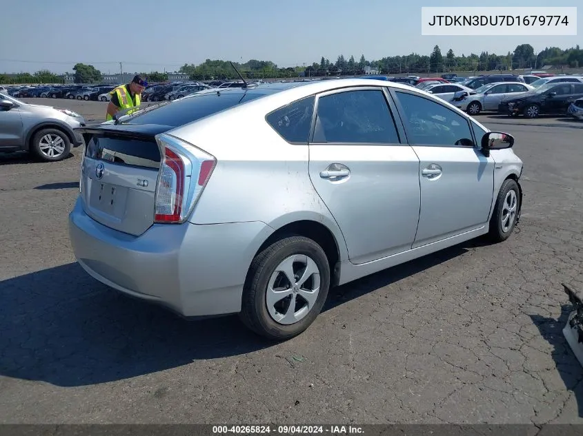 2013 Toyota Prius Three VIN: JTDKN3DU7D1679774 Lot: 40265824