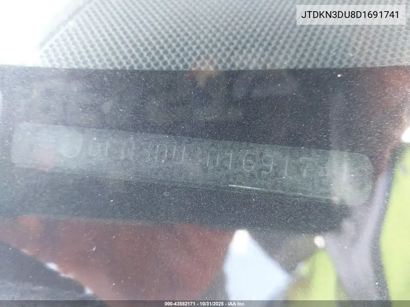 JTDKN3DU8D1691741 2013 Toyota Prius Three