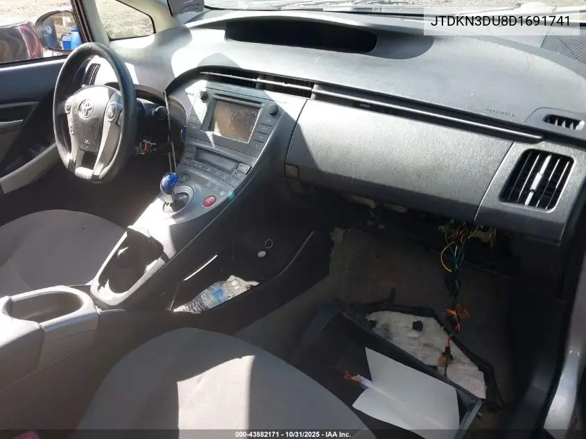 JTDKN3DU8D1691741 2013 Toyota Prius Three