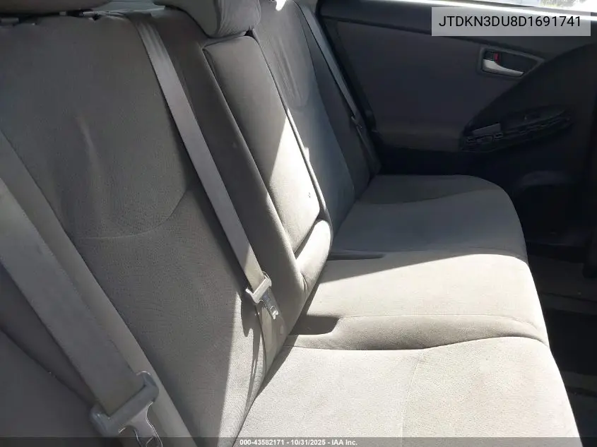 JTDKN3DU8D1691741 2013 Toyota Prius Three