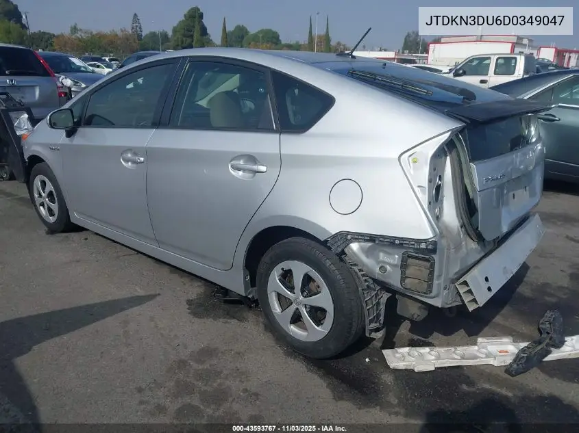 JTDKN3DU6D0349047 2013 Toyota Prius Three