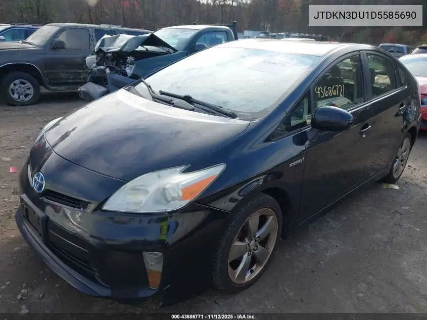 JTDKN3DU1D5585690 2013 Toyota Prius Three Se