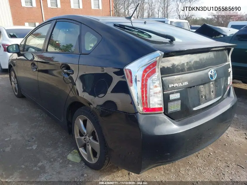 JTDKN3DU1D5585690 2013 Toyota Prius Three Se