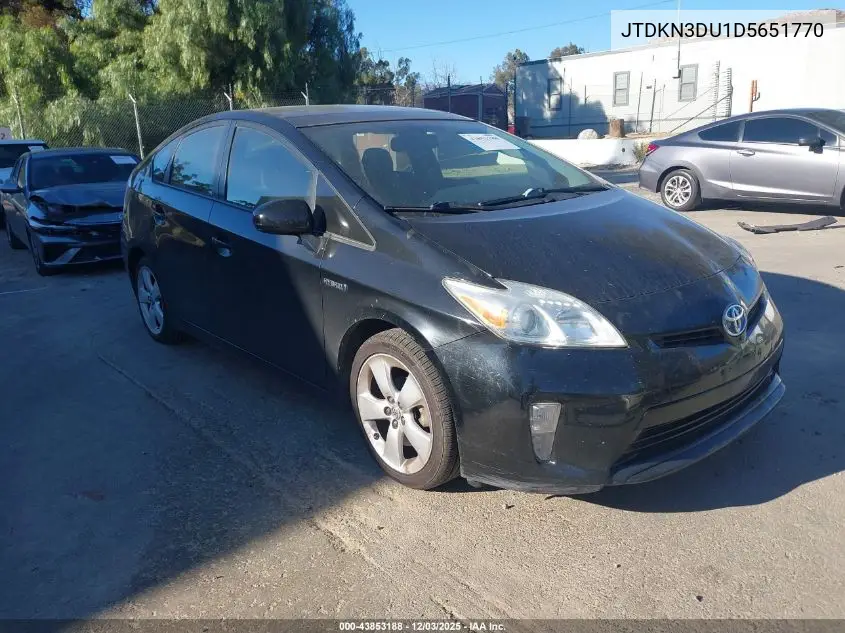 JTDKN3DU1D5651770 2013 Toyota Prius Four