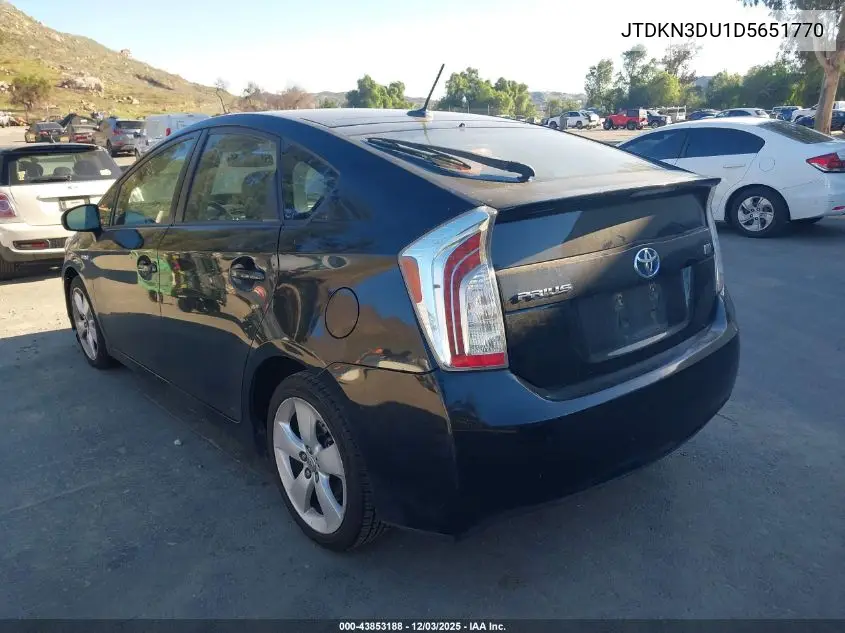 JTDKN3DU1D5651770 2013 Toyota Prius Four