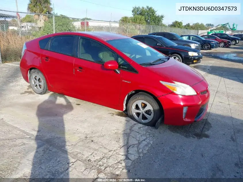JTDKN3DU6D0347573 2013 Toyota Prius Four