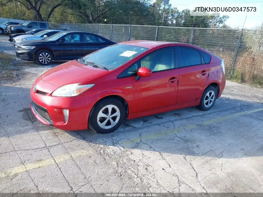 JTDKN3DU6D0347573 2013 Toyota Prius Four