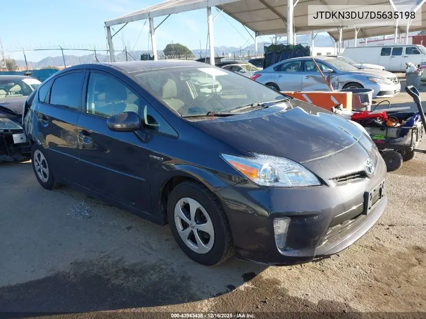 JTDKN3DU7D5635198 2013 Toyota Prius Two
