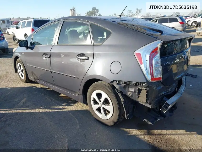 JTDKN3DU7D5635198 2013 Toyota Prius Two