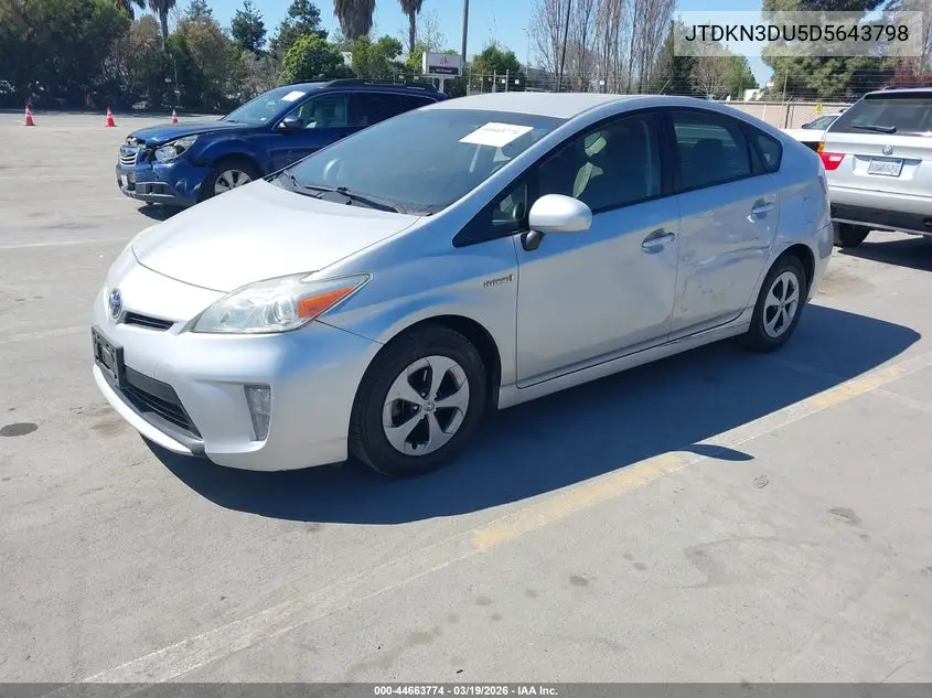 JTDKN3DU5D5643798 2013 Toyota Prius Two