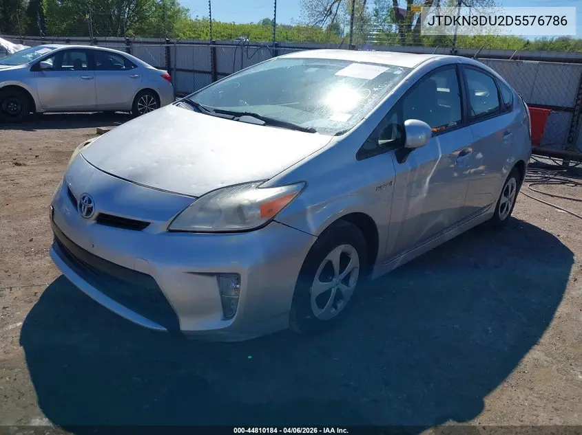 JTDKN3DU2D5576786 2013 Toyota Prius Two