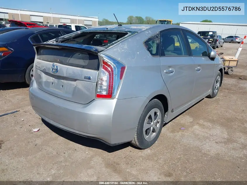 JTDKN3DU2D5576786 2013 Toyota Prius Two