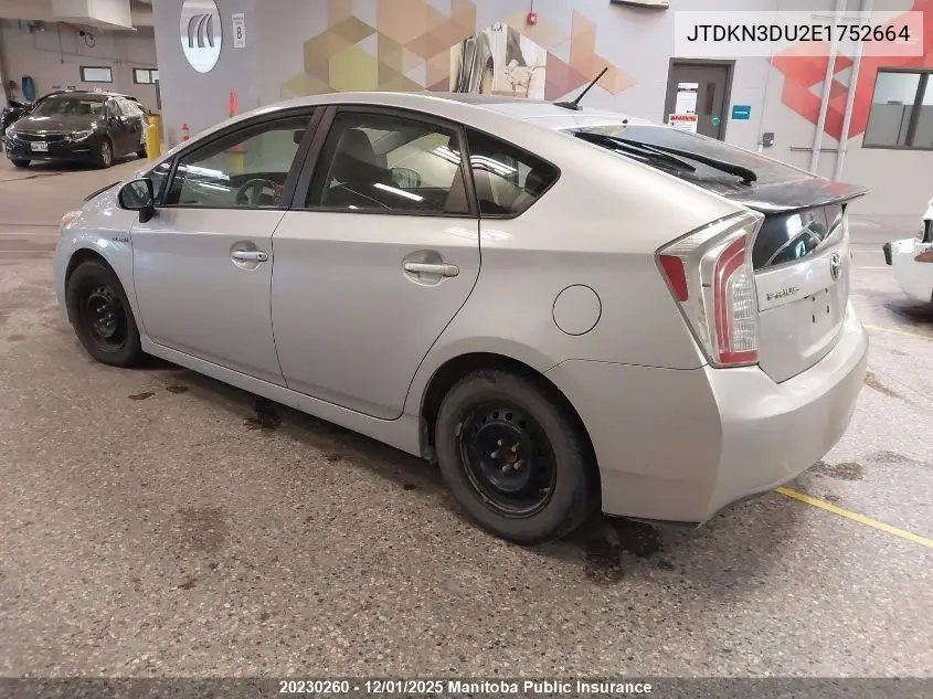 JTDKN3DU2E1752664 2014 Toyota Prius