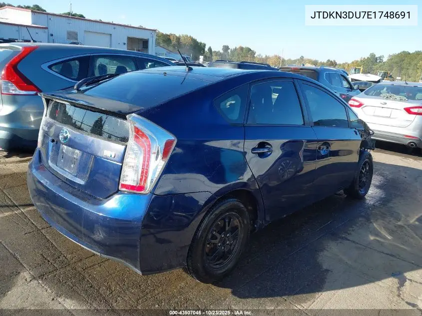 JTDKN3DU7E1748691 2014 Toyota Prius Two