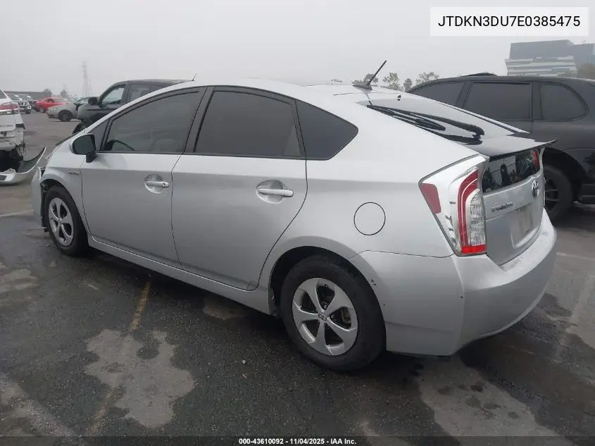 JTDKN3DU7E0385475 2014 Toyota Prius Three