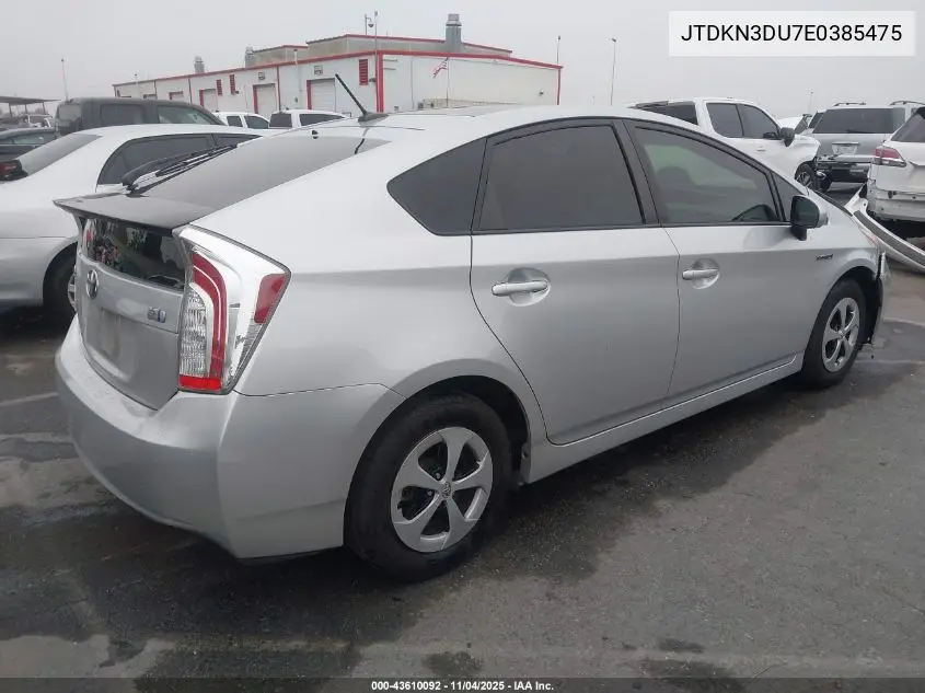 JTDKN3DU7E0385475 2014 Toyota Prius Three