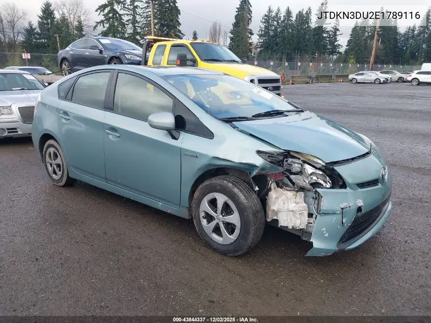 JTDKN3DU2E1789116 2014 Toyota Prius Two