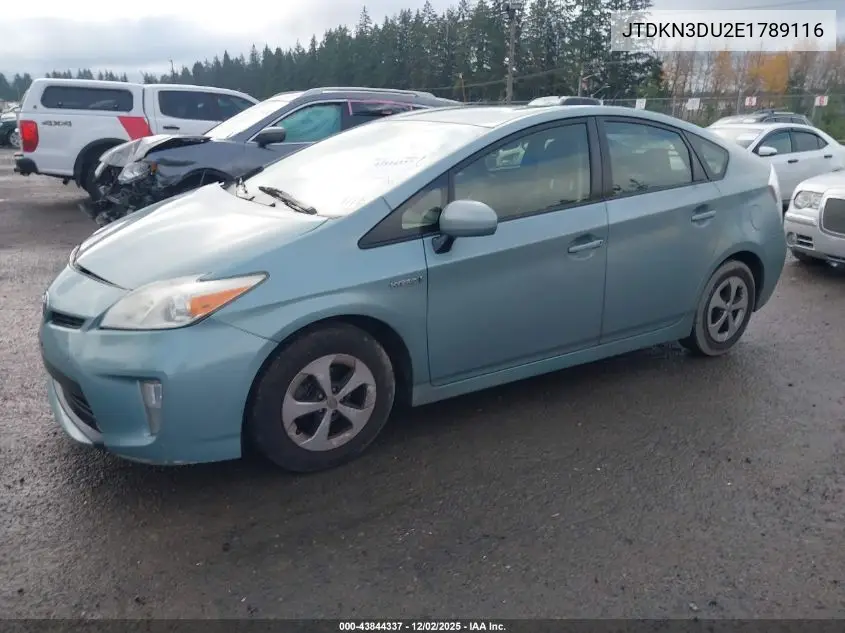 JTDKN3DU2E1789116 2014 Toyota Prius Two