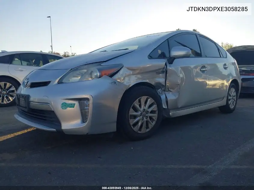 JTDKN3DPXE3058285 2014 Toyota Prius Plug-In