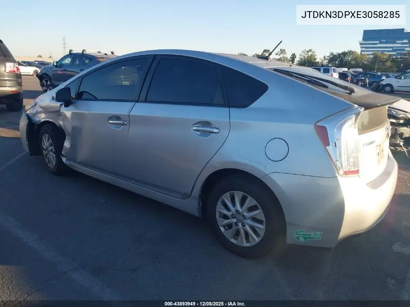 JTDKN3DPXE3058285 2014 Toyota Prius Plug-In