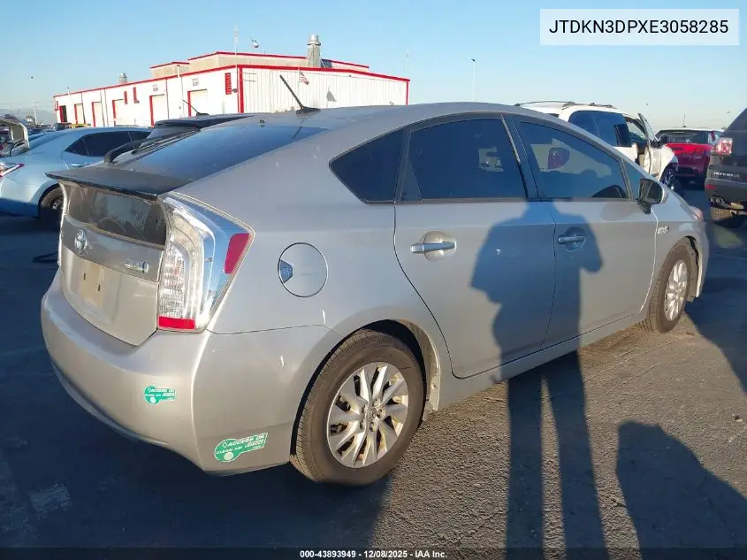JTDKN3DPXE3058285 2014 Toyota Prius Plug-In