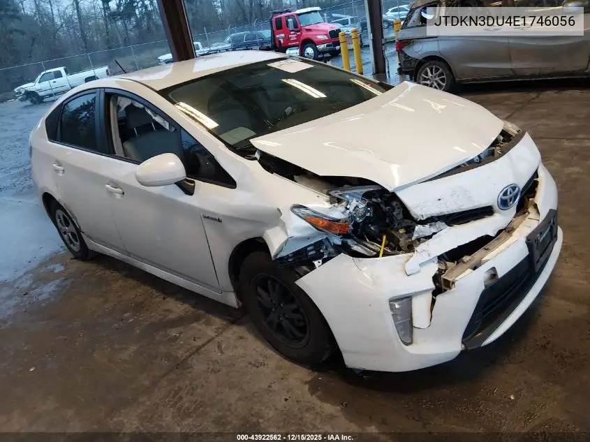 JTDKN3DU4E1746056 2014 Toyota Prius Two