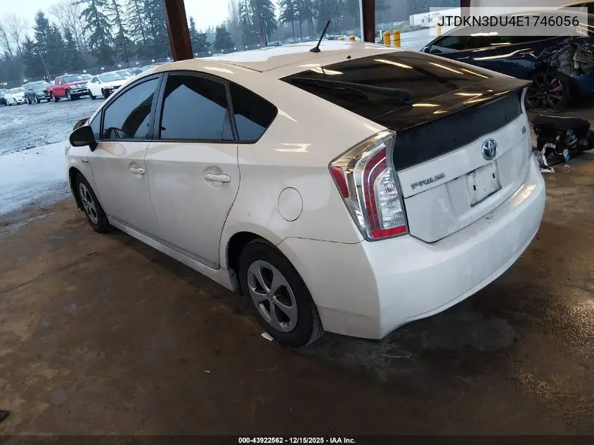 JTDKN3DU4E1746056 2014 Toyota Prius Two