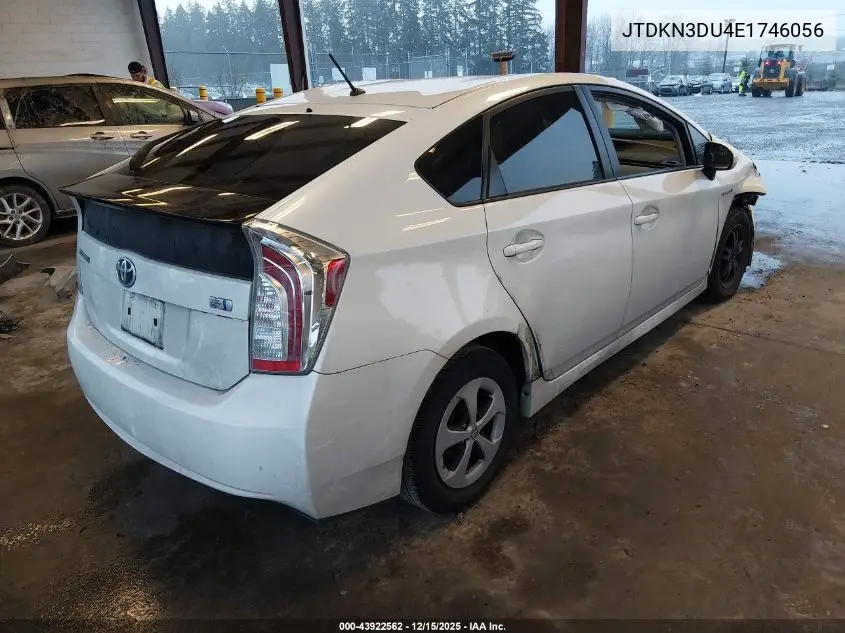 JTDKN3DU4E1746056 2014 Toyota Prius Two