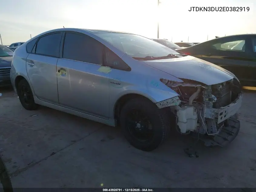 JTDKN3DU2E0382919 2014 Toyota Prius Two