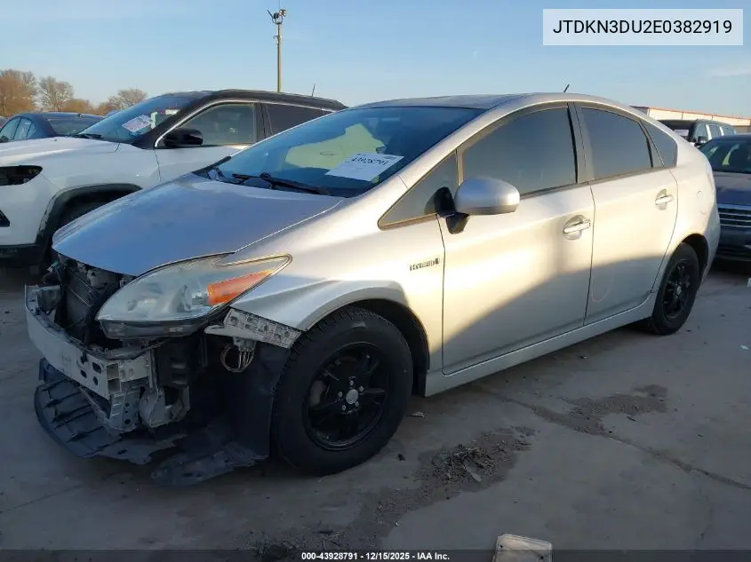 JTDKN3DU2E0382919 2014 Toyota Prius Two