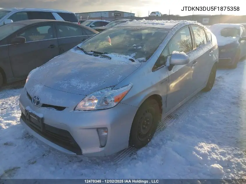 JTDKN3DU5F1875358 2015 Toyota Prius